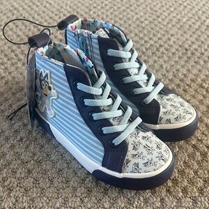 Bluey High-Top Sneakers - Blue and White